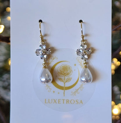 18K gold-plated floral earrings