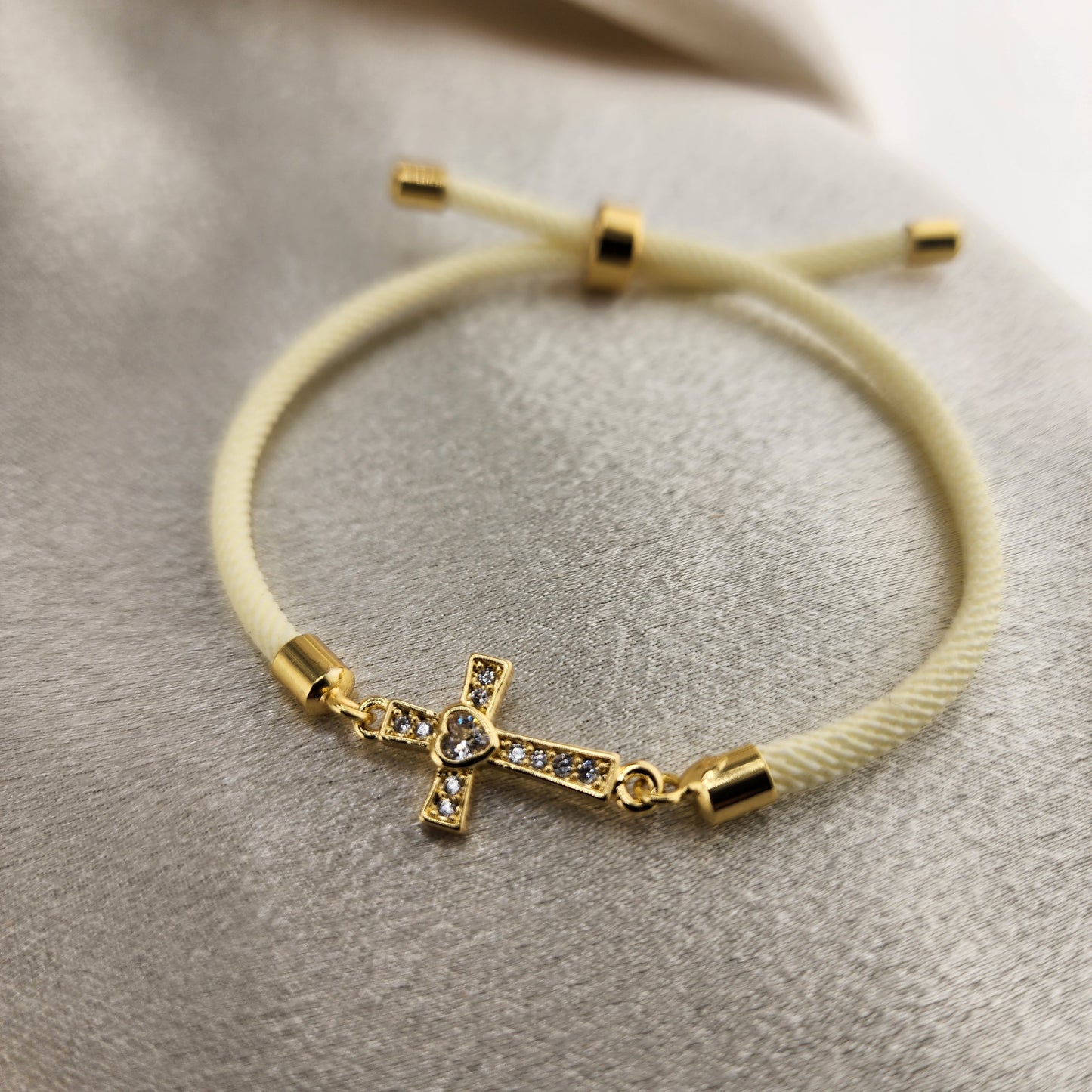 Cross  bracelet — Mystical Rose