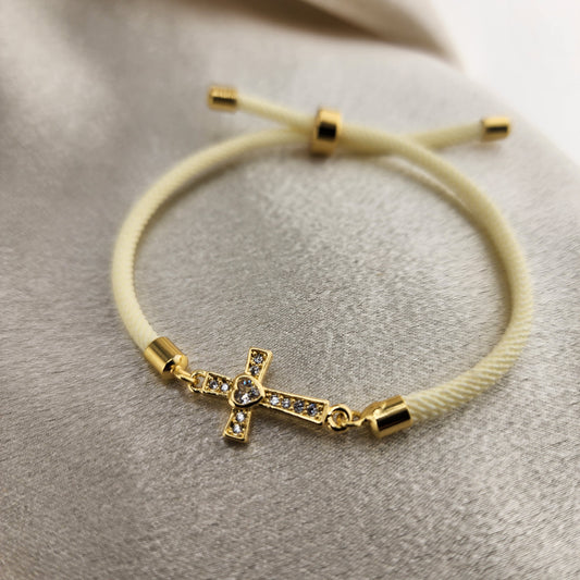 Cross  bracelet — Mystical Rose