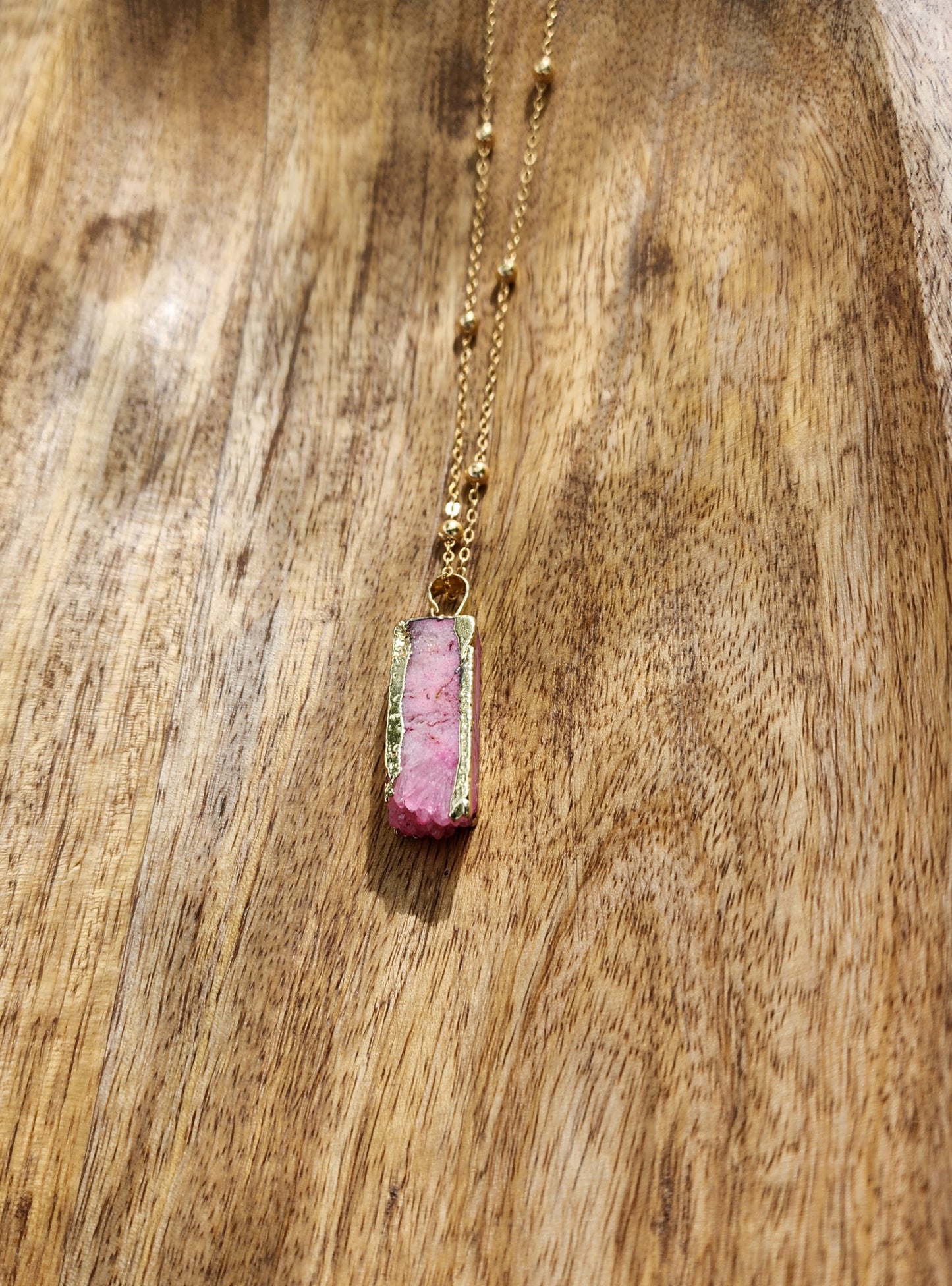 Aurea Lux Druzy Bar Necklace