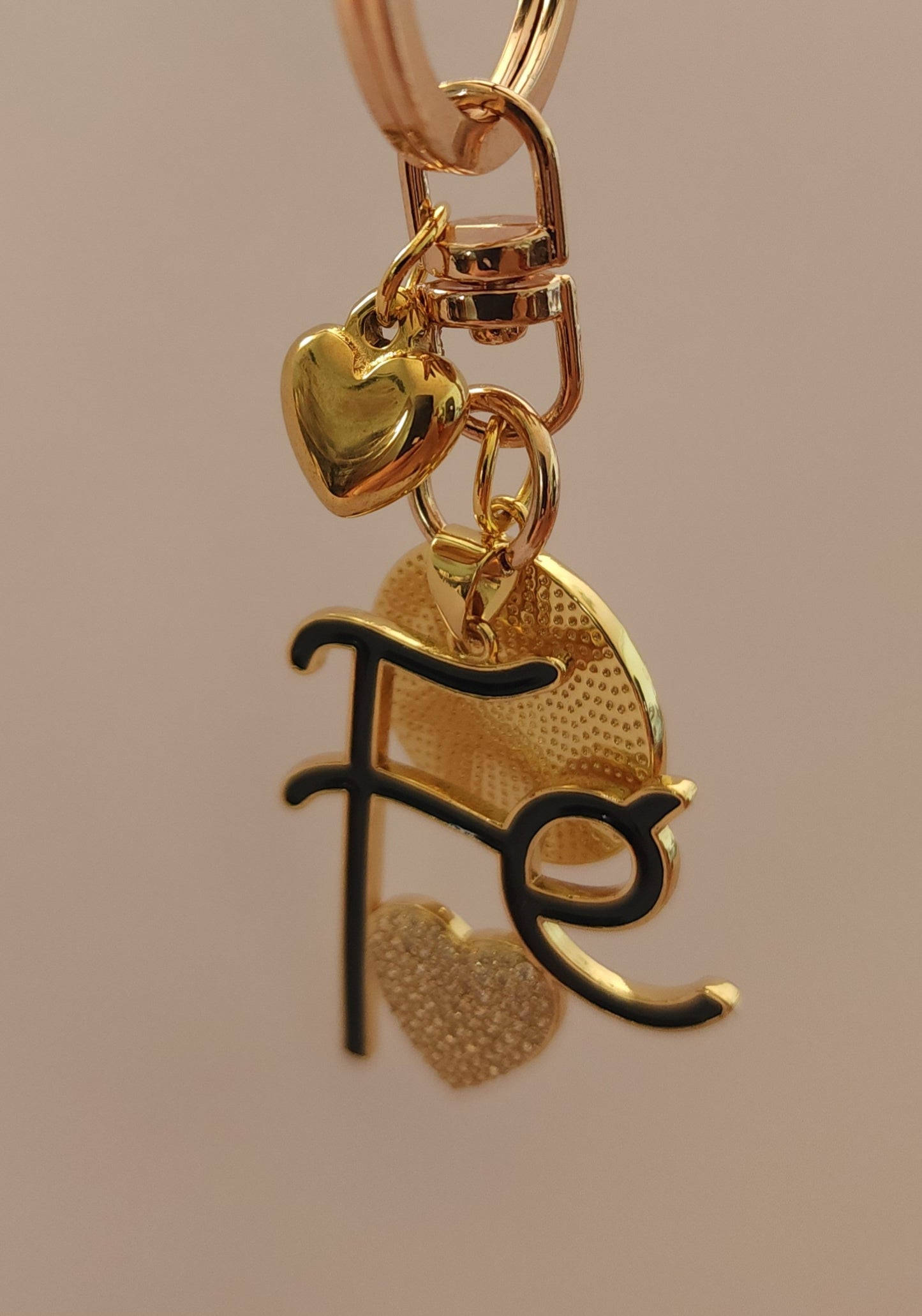 St. Benedict “Fe” Keychain-Black — First Communion & Confirmation Keepsake
