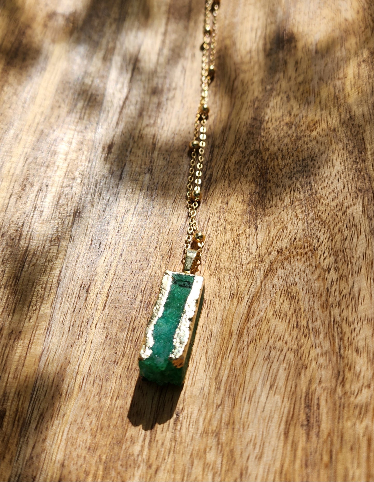 Aurea Lux Druzy Bar Necklace
