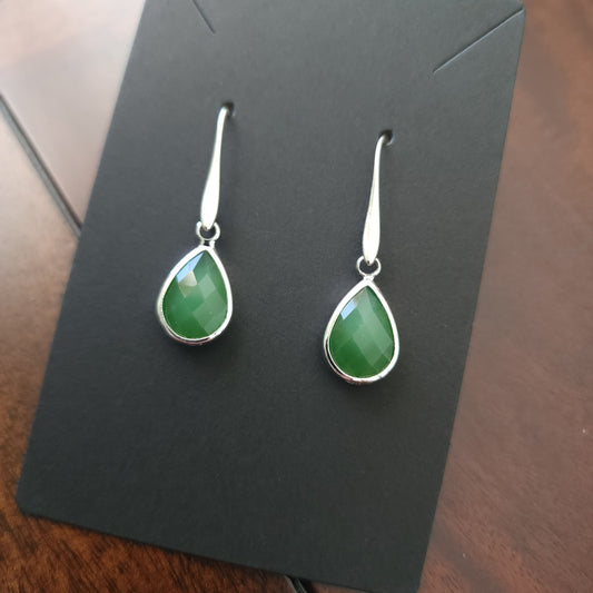 Green Drop Earrings