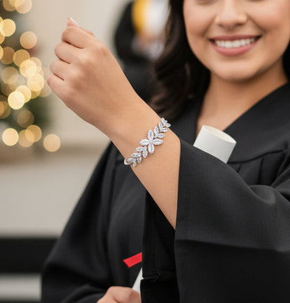 Elegant Platinum Slider Bracelet