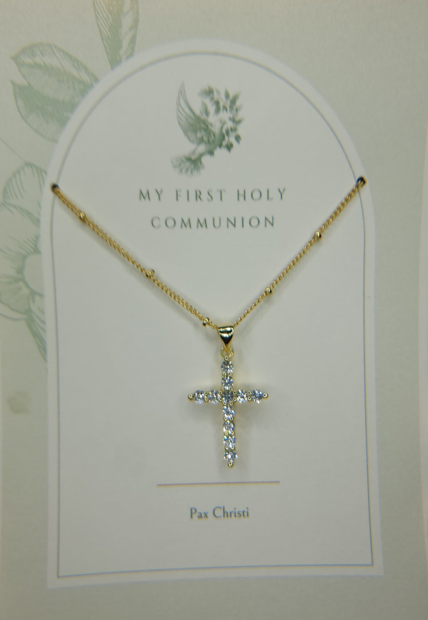 Pax Christi – Collar de Cruz con Zirconias Cúbicas