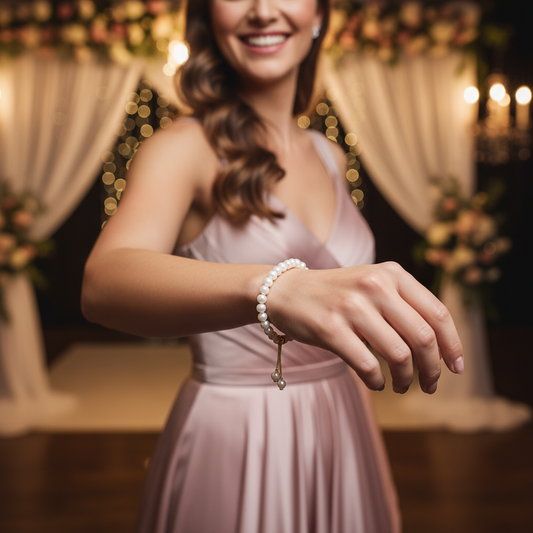 Shell Pearl Slider Bracelet – Timeless Elegance