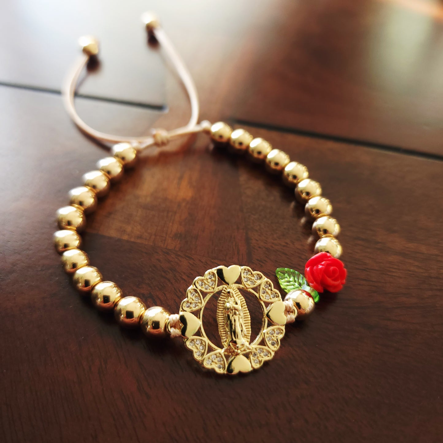 Guadalupana rosa bracelet