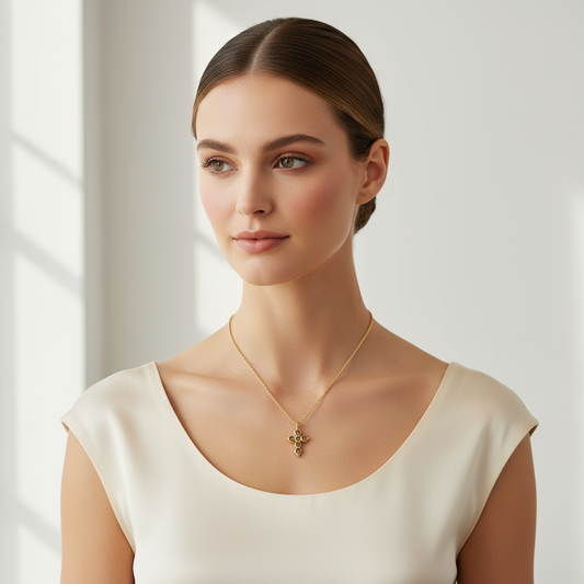Celestial Grace Cross Necklace