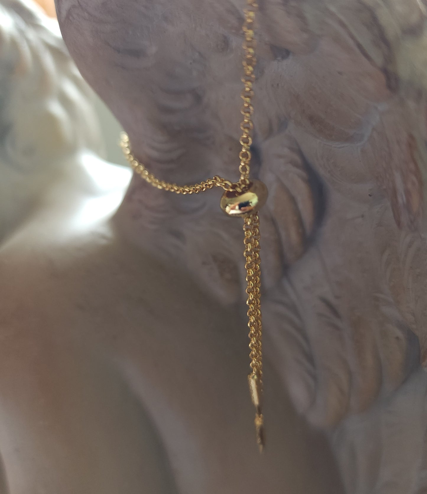 Lumen Crucis – Gold Plated Cross Slider Bracelet