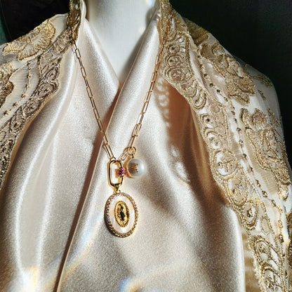 Gold-plated necklace with Our Lady of Guadalupe pendant