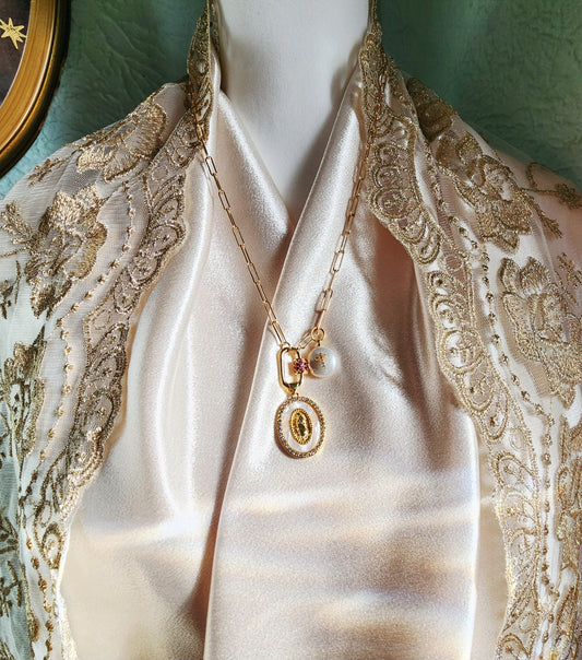 Gold-plated necklace with Our Lady of Guadalupe pendant