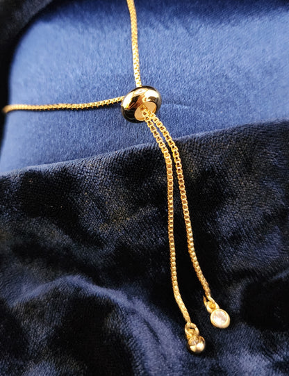 The Golden Grace Bow Bracelet- Slider bracelet