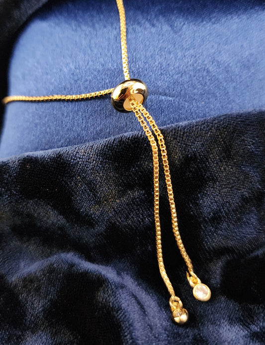 The Golden Grace Bow Bracelet- Slider bracelet